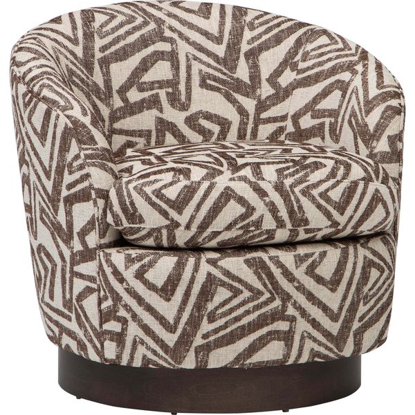 Fauteuil Pivotant Claudia, Cacao Voix