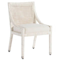 Chaise a Manger Longboat, Rotin Blanc, Lot de 2