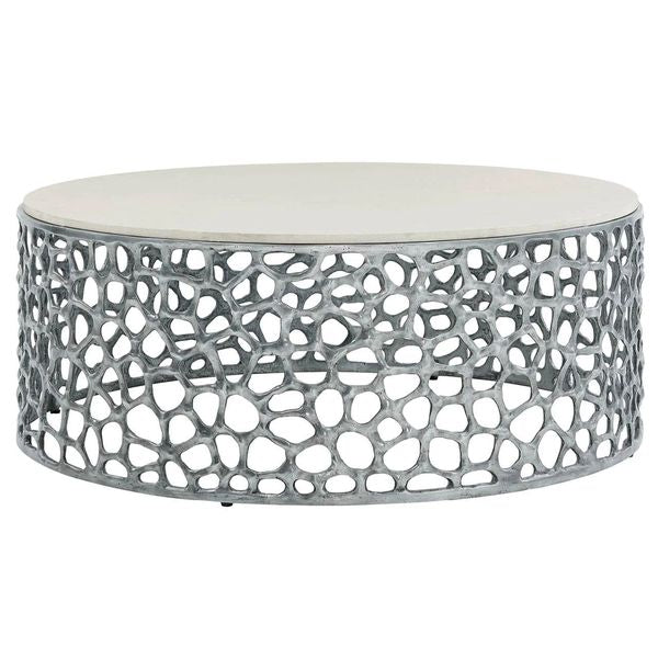Table Basse Corail Oasis, Nickel Ancien