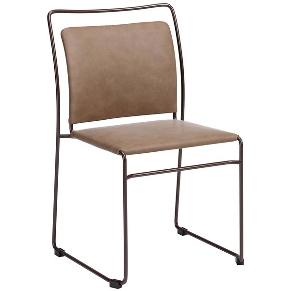 Chaise a manger Verveine, Marron, Lot de 2